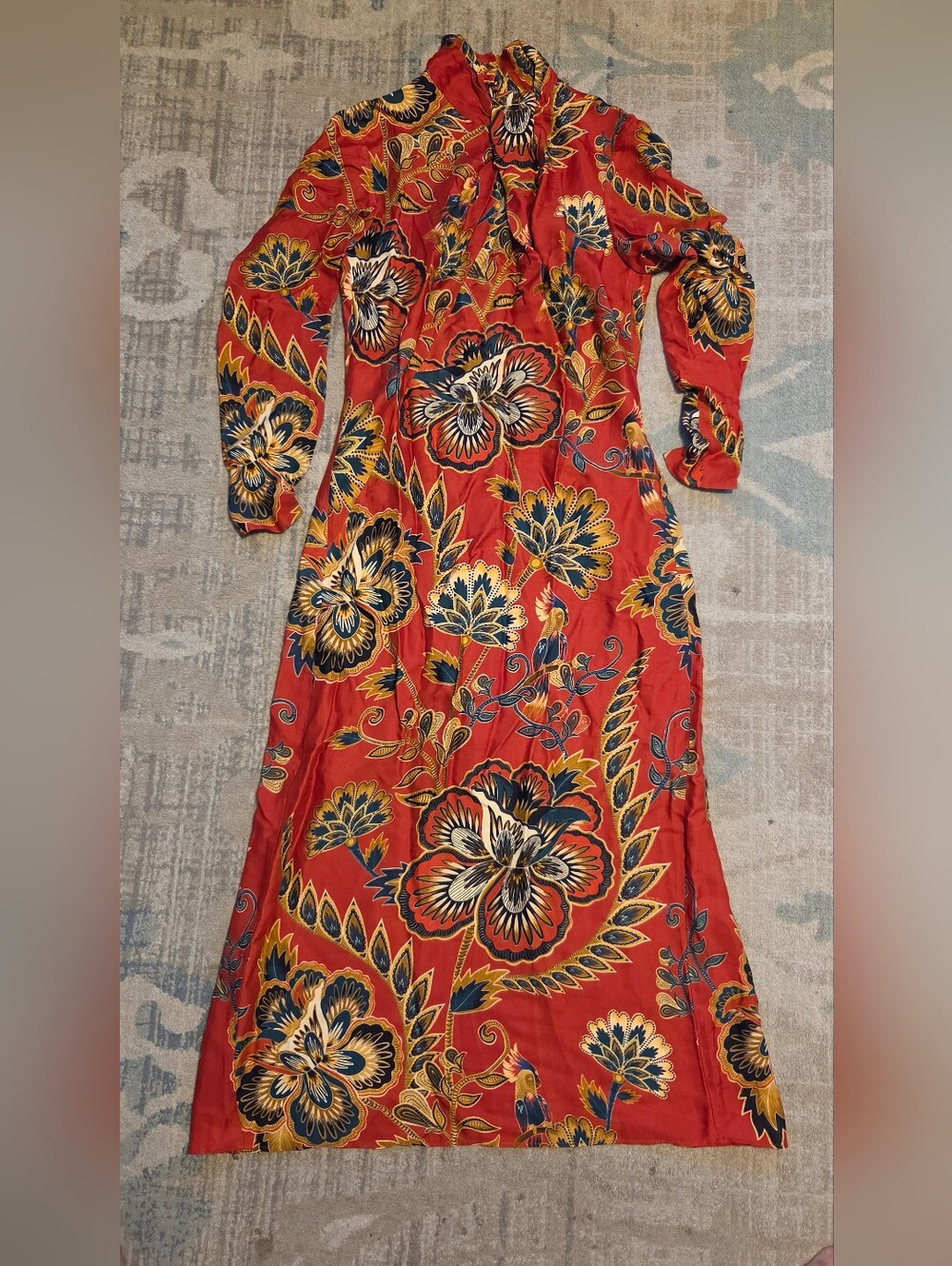 Farm Rio Red Floral Midi Maxi. Size S. Red. NWT